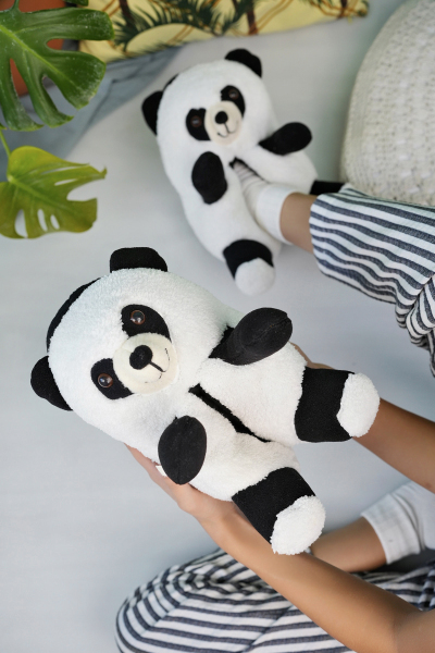 Pufudy Tatlı Panda Rahat Unisex Panduf Terlik - 2