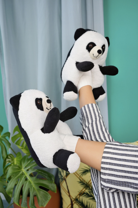 Pufudy Tatlı Panda Rahat Unisex Panduf Terlik - 3